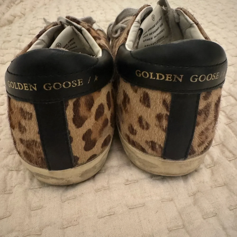 Authentic Golden Goose super star low top leopard sneaker size 37/7 - Picture 3 of 7